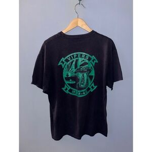 HSM 48 Vipers Helicopter Squadron T Shirt Mens L Navy Blue Hanes ComfortBlend